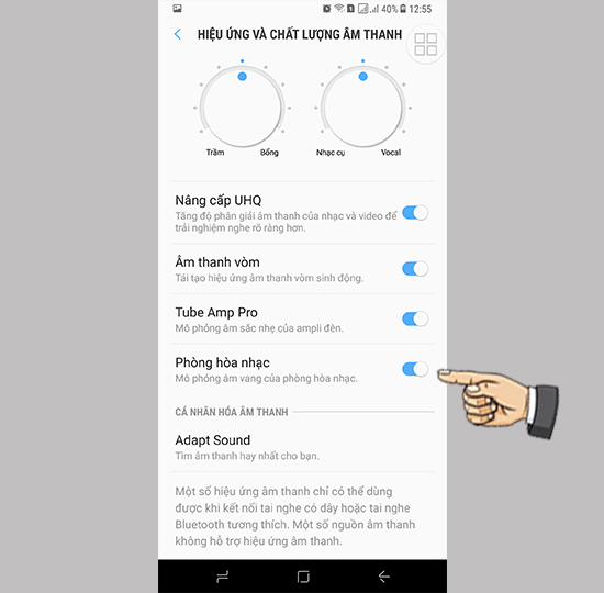 Kích hoạt tính năng lên